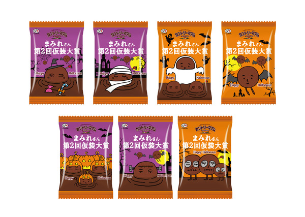 不二家のお菓子がハロウィンデザインに♪ カントリーマアム、ホームパイ、ミルキーのパッケージに仮装をしたペコちゃん＆サンリオキャラたちが！