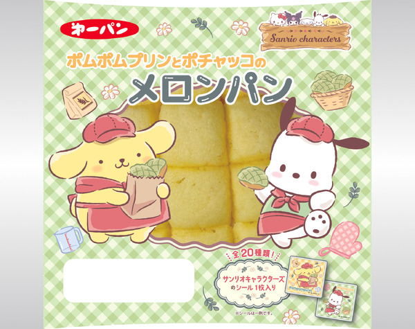 ポムポムプリンとポチャッコのメロンパン