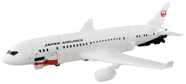 「トミカ ジョブレイバー TJBDX DX スカイブレイバー JAL ジェット旅客機」（変形前）