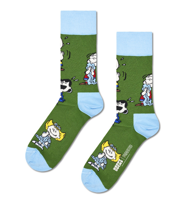 【Peanuts × Happy Socks】クルー丈 ソックス（全6種類） 各2,200円（税込）サイズ：36-40 (23-25.5cm) / 41-46 (26-29.5cm)