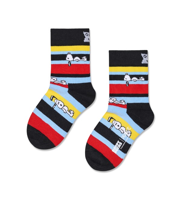 【Peanuts × Happy Socks】【キッズ】クルー丈 ソックス（全6種類） 各1,540円（税込）サイズ：4-6Y (17-19cm) / 7-9Y (19.5-21.5cm)