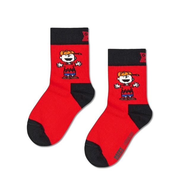 【Peanuts × Happy Socks】【キッズ】クルー丈 ソックス（全6種類） 各1,540円（税込）サイズ：4-6Y (17-19cm) / 7-9Y (19.5-21.5cm)