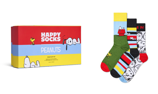 【Peanuts × Happy Socks】【GIFT BOX】クルー丈 ソックス（全2種類）価格：3足セット 7,040円（税込） / 6足セット 13,200円（税込）