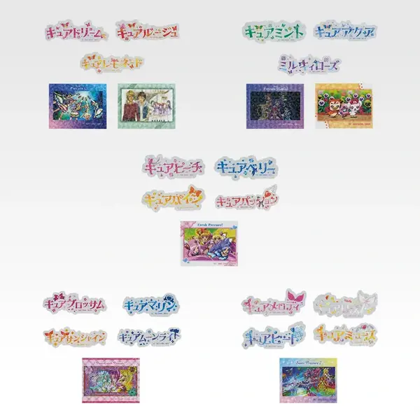 M賞 キラキラクリアステッカー■全5種（選べる）■サイズ：約8cm（5枚セット）