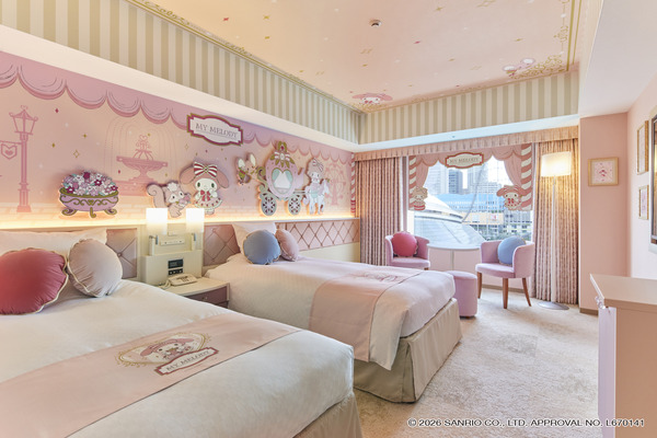 東京ドームホテルの「マイメロディルーム」