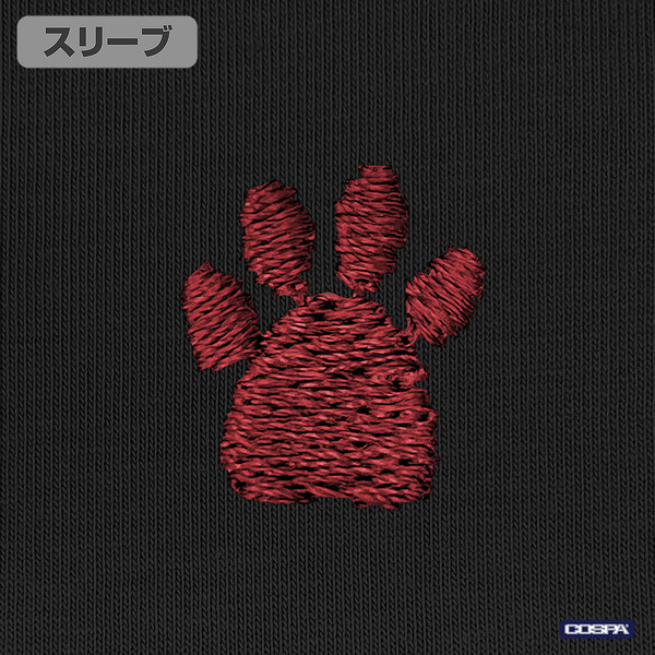 『銀魂』定春 ワンポイント刺繍Tシャツ（BLACK）部分アップ