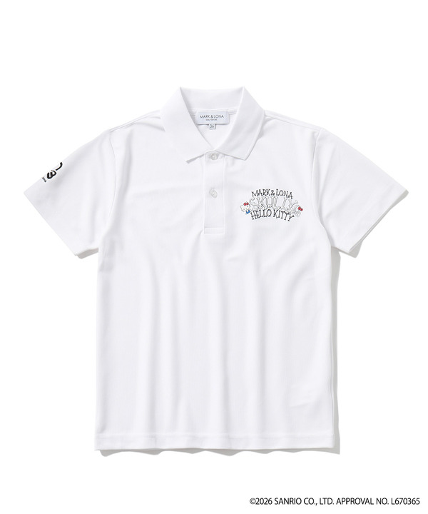 ハローキティ×MARK ＆ LONA　「Hello Skully Polo」カラー：WHITE