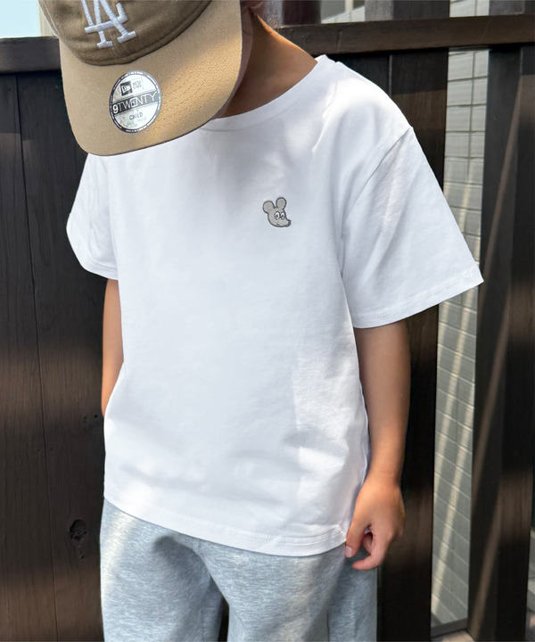[ねずみくんのチョッキコラボ ] KIDS刺繍Tシャツ