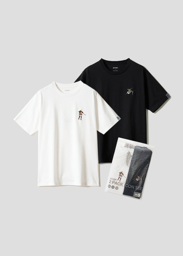 『進撃の巨人』×グラニフ　「心臓を捧げた者たち｜2パックアイコンTシャツ」