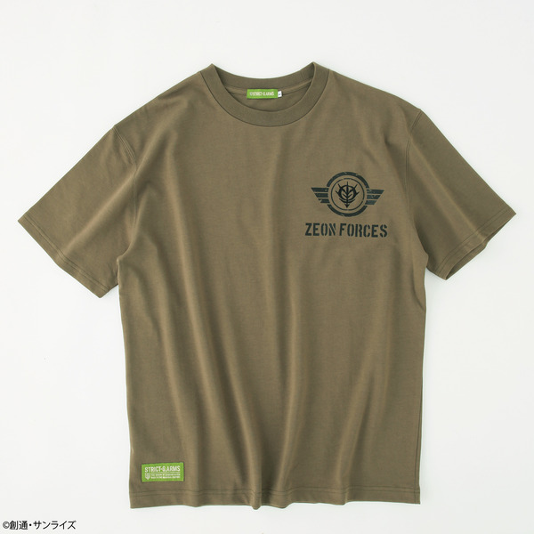 STRICT-G.ARMS『機動戦士ガンダム』Tシャツ ZEON FORCES（カーキ）