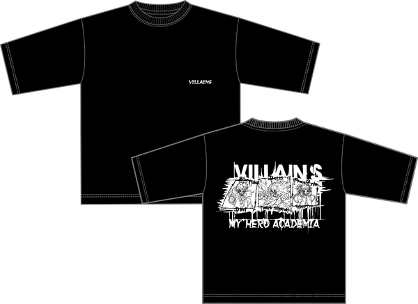 アニメ『僕のヒーローアカデミア』ワークマン限定アイテム　「半袖Tシャツ」カラー：ブラック（VILLAINS）