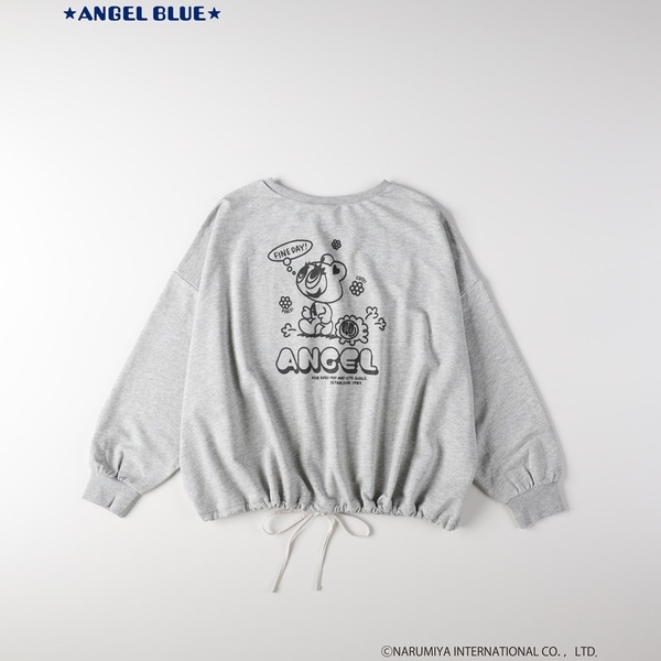 「ANGEL BLUE」×「Right-on」プリントミニ裏毛プルオーバー 各4,490円（税込）