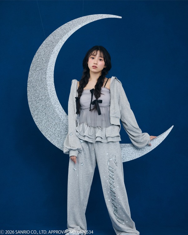 ラメスウェットパーカー、ラメスウェットロングパンツ