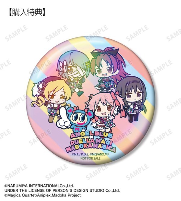 ANGEL BLUEコラボ 集合 ちびキャラ 75mmオーロラ缶バッジ AMNIBUS&アニメイト限定特典