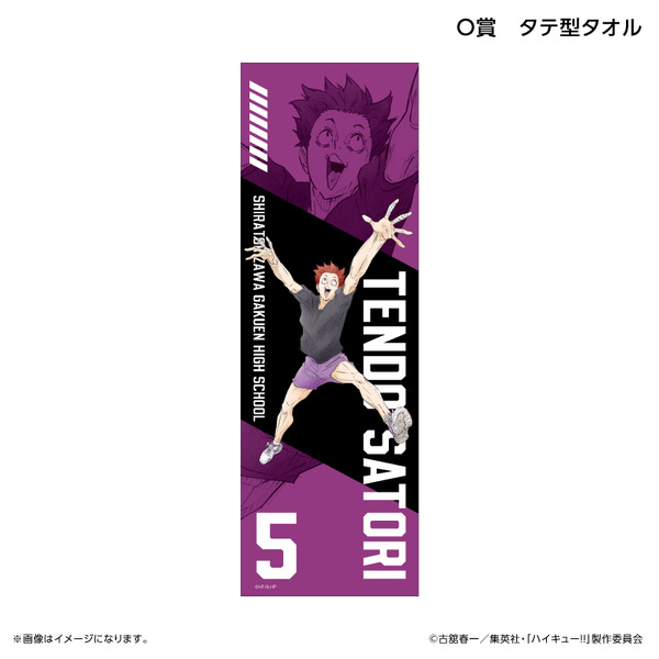 くじラック「アニメ『ハイキュー!!』～ブロックレン!!～」　O賞：タテ型タオル（天童 覚）