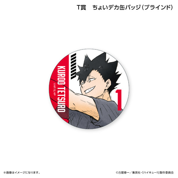 くじラック「アニメ『ハイキュー!!』～ブロックレン!!～」　T賞：ちょいデカ缶バッジ（ランダム全8種）