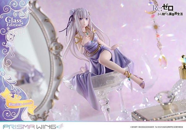 PRISMA WING Re:ゼロから始める異世界生活 エミリア グラス エディション ボーナス版 1/7スケール 完成品フィギュア