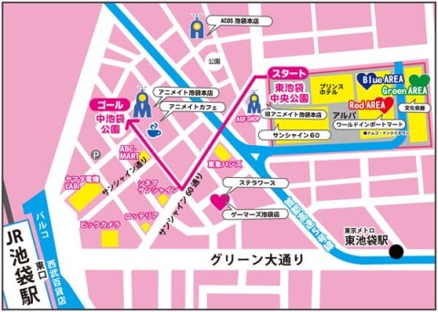 パレードはここで見られる！MAP