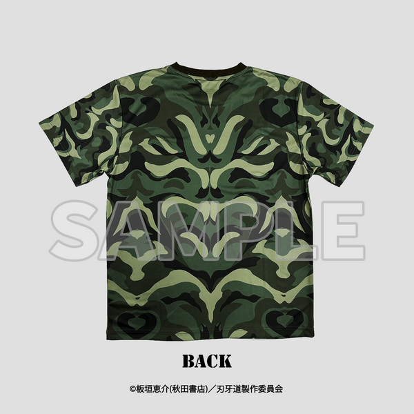アニメ『刃牙道』×陸上自衛隊 東北方面隊　「迷彩Tシャツ 範馬勇次郎」BACK