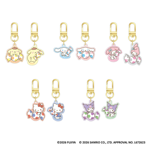 不二家×サンリオキャラクターズ　「ミルキー × サンリオキャラクターズ ツインキーチャーム」全5種