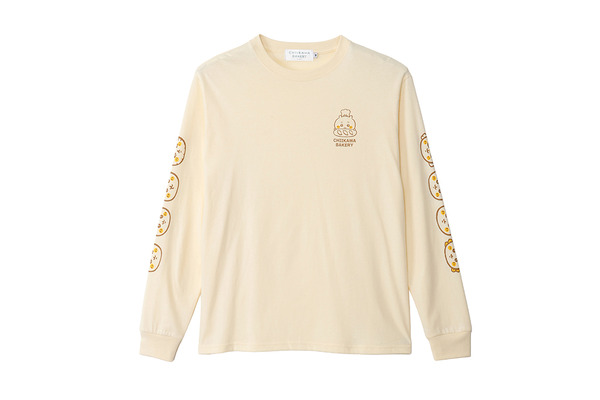 長袖Tシャツ　パンなみんな　ベージュ（M/L)