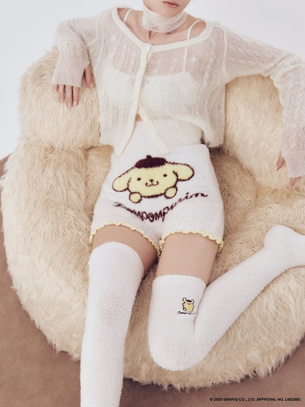 ポムポムプリンもこもこ腹巻きパンツ 　