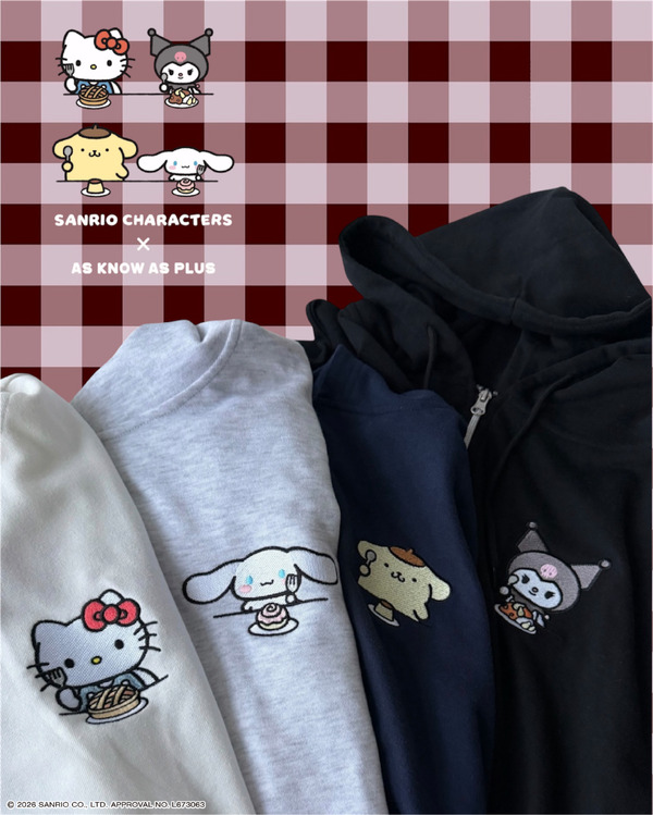 サンリオキャラクターズ Wzipスウェットパーカー