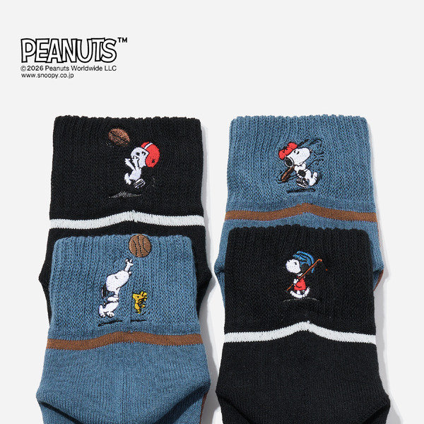 SNOOPY×CHICSTOCKS スポーツアンクル