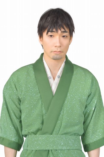 松尾芭蕉役 阿部丈二（c）増田こうすけ/集英社 （c）「舞台 増田こうすけ劇場 ギャグマンガ日和 ～奥の細道、地獄のランウェイ編～」製作委員会