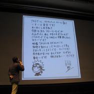 会場には原作者の岸本氏から直筆のコメントも届いた