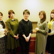 「左から金元寿子、山本希望、小林裕介、沼倉愛美、加隈亜衣」(C)平坂読・小学館／妹さえいれば委員会