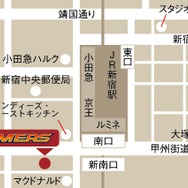 ゲーマーズ新宿店の地図　