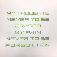 「ゼーガペイン Tシャツ MY THOUGHTS NEVER TO BE ERASED. MY PAIN NEVER TO BE FORGOTTEN.」3,780円（税込）(C)サンライズ・プロジェクトゼーガ