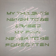 「ゼーガペイン Tシャツ MY THOUGHTS NEVER TO BE ERASED. MY PAIN NEVER TO BE FORGOTTEN.」3,780円（税込）(C)サンライズ・プロジェクトゼーガ