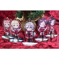 スタンド付きアクリルキーホルダー クリスマスver.（全5種）1パック 600円（税別）、1BOX 3,000 円（税別）(C)Princess Principal Project