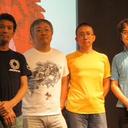 左から森田監督、大友監督、安藤監督、カトキ監督