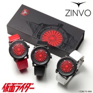 「仮面ライダー×ZINVO（ジンボ）コラボレーション腕時計」各56,160円（税込／送料・手数料別途）（C）石森プロ・東映