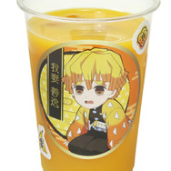 「くら寿司×『鬼滅の刃』オリジナルグッズプレゼントキャンペーン」みかんジュース（善逸ver.）（C）吾峠呼世晴／集英社・アニプレックス・ufotable