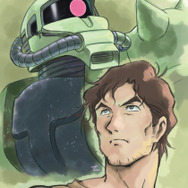 『機動戦士ガンダム ククルス・ドアンの島』【2 週目（6/10～）キャラクターデザイン・総作画監督 田村篤描き下ろし A5 イラストシート 2 種】 ランダム配布[B] ドアン・ドアン専用ザク イラストシート（C）創通・サンライズ