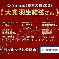 「Yahoo!検索大賞2022」結果