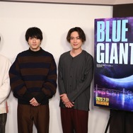 映画『BLUE GIANT』アフレコカット(3ショット)（C）2023 映画「BLUE GIANT」製作委員会（C）2013 石塚真一／小学館