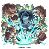 『鋼の錬金術師 FULLMETAL ALCHEMIST』×『モンスト』木属性 ★6錬金術の可能性を信じる者 アルフォンス（獣神化）（C）荒川弘／鋼の錬金術師製作委員会（C）MIXI