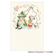 郵便局限定『ムーミン』の「絵入りはがき フラワー」（C）Moomin Characters　FUTABA