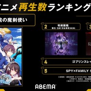 ABEMA【10月第4週】2023年秋アニメ週間再生数ランキング