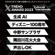 「X Trend Award」カルチャー&エンターテイメント