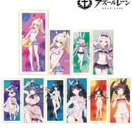 「描き起こしイラスト 水着ver. トレーディングスタンド付き色紙」単品 825円（税込）／ BOX 8,250円（税込）（C）2017 Manjuu Co., Ltd. & Yongshi Co., Ltd. All Rights Reserved.（C）2017 Yostar, Inc. All Rights Reserved.