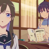 『菜なれ花なれ』第1話「抱え込み１回宙返り1回ひねり開脚一回伸身1回ひねり」先行場面カット（C）なれなれプロジェクト/菜なれ花なれ製作委員会