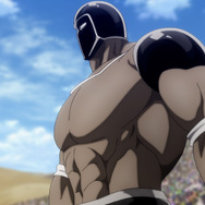 「『キン肉マン』完璧超人始祖編Season 2」第12話「三つ巴決戦！ 死闘開幕階段ピラミッド!!」先行カット（C）ゆでたまご／集英社・キン肉マン製作委員会