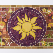 「広場をイメージしたタイル柄ラグ『ラプンツェル』」