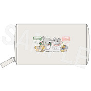 「夜は猫といっしょ×おでかけ子ザメ」スクエアポーチ Winter ver.